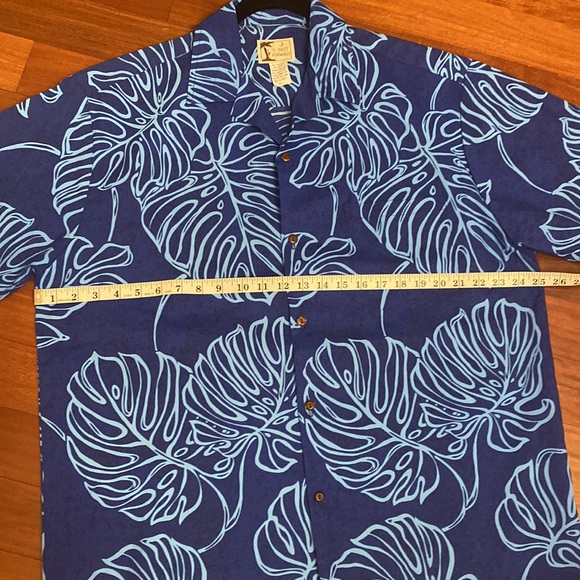 HAWAII Mens XL - NWOT Beautiful Blue & Teal Retro Button Down Shirt - Picture 7 of 10